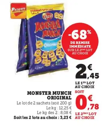 Super U MONSTER MUNCH ORIGINAL offre
