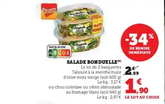 Super U SALADE BONDUELLE (4) offre