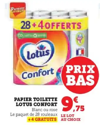 Super U PAPIER TOILETTE LOTUS CONFORT offre