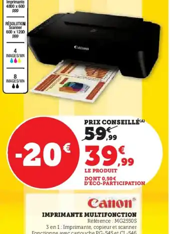 Super U IMPRIMANTE MULTIFONCTION offre