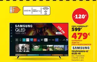 Hyper U TÉLÉVISEUR 43" QLED 4K offre