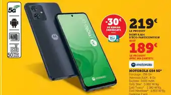 Hyper U MOTOROLA G54 5G* offre