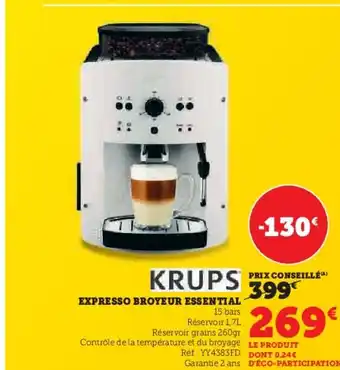 Hyper U EXPRESSO BROYEUR ESSENTIAL offre