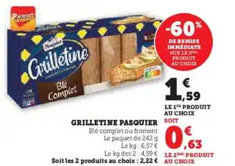 Hyper U GRILLETINE PASQUIER SOIT offre