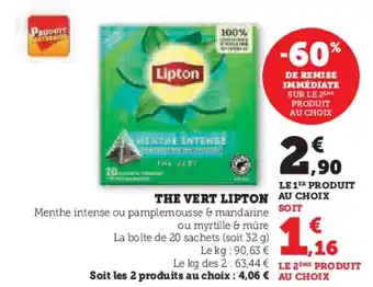 Hyper U THE VERT LIPTON offre