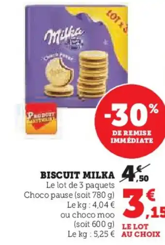 Hyper U BISCUIT MILKA offre