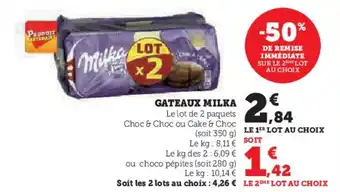 Hyper U GATEAUX MILKA offre