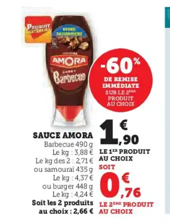 Hyper U SAUCE AMORA offre