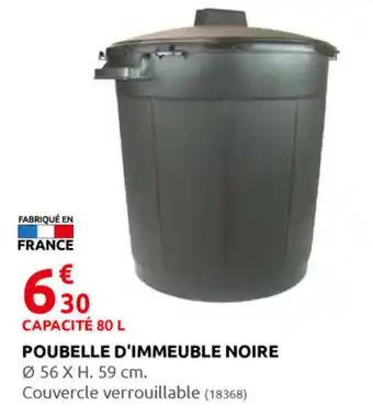 Poubelle d'Immeuble Noire