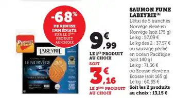 Hyper U SAUMON FUME LABEYRIE offre