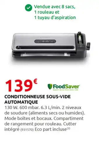 Rural Master Conditionneuse sous-vide Automatique offre