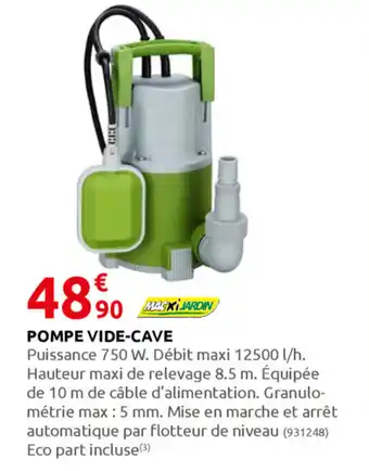 Rural Master Pompe vide-cave offre