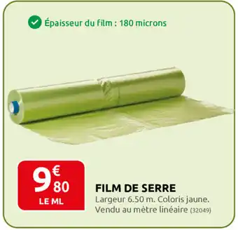 Rural Master Film de Serre offre