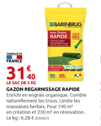 Rural Master Gazon regarnissage Rapide offre