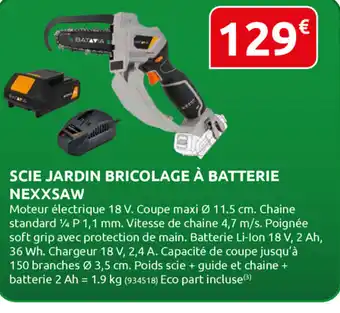 Rural Master Scie Jardin Bricolage à Batterie Nexxsaw offre