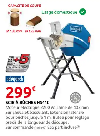 Rural Master Scie à bûches HS410 offre