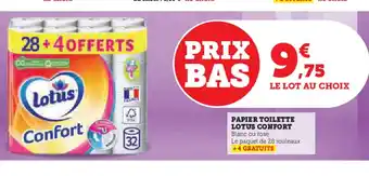 Hyper U PAPIER TOILETTE LOTUS CONFORT offre