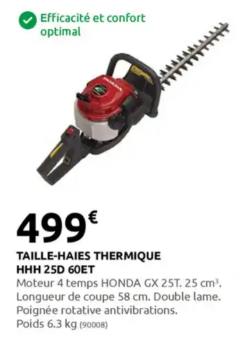 Rural Master Taille-haies thermique HHH 25D 60ET offre