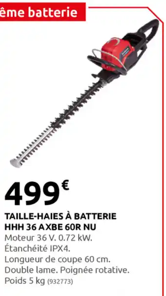 Rural Master Taille-haies à batterie HHH 36 AXBE 60R NU offre