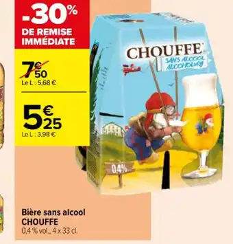 Carrefour Contact Bière sans alcool CHOUFFE offre