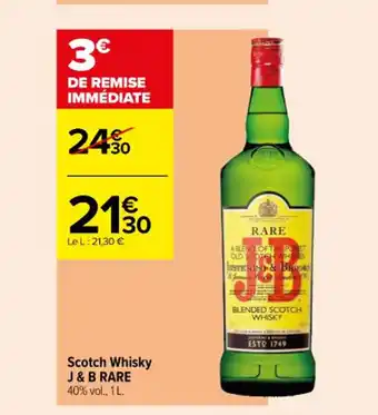 Carrefour Contact Scotch Whisky J & B RARE offre