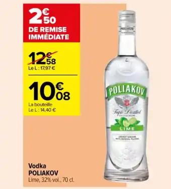 Carrefour Contact Vodka POLIAKOV offre