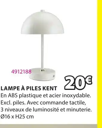 JYSK LAMPE À PILES KENT offre