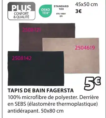 JYSK TAPIS DE BAIN FAGERSTA offre