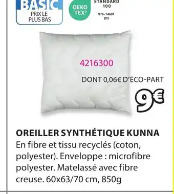 JYSK OREILLER SYNTHÉTIQUE KUNNA offre