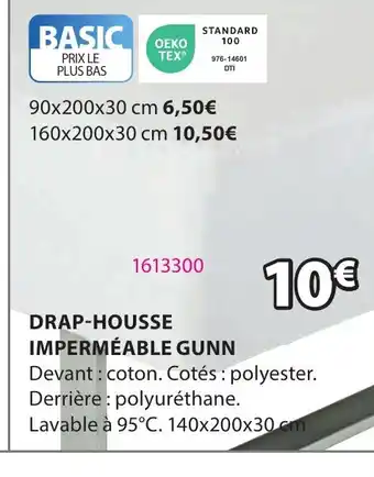 JYSK DRAP-HOUSSE IMPERMÉABLE GUNN offre