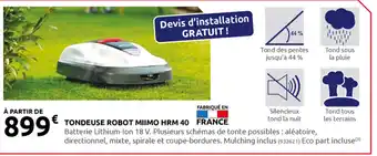 Rural Master Tondeause Robot Miimo HRM 40 offre