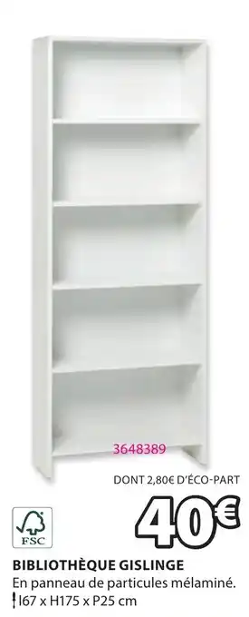 JYSK BIBLIOTHÈQUE GISLINGE offre