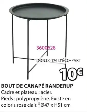 JYSK BOUT DE CANAPÉ RANDERUP offre