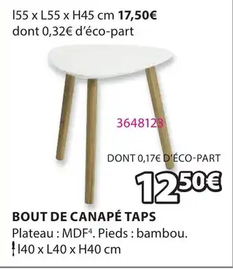 JYSK BOUT DE CANAPÉ TAPS offre