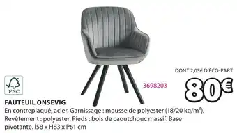 JYSK FAUTEUIL ONSEVIG offre
