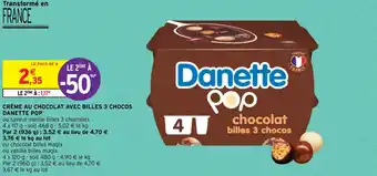 Intermarché Express CRÈME AU CHOCOLAT AVEC BILLES 3 CHOCOS DANETTE POP offre