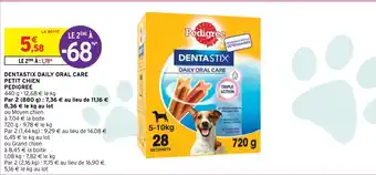 Intermarché Express DENTASTIX DAILY ORAL CARE PETIT CHIEN PEDIGREE offre