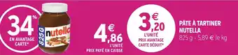 Intermarché Express PÂTE À TARTINER NUTELLA offre