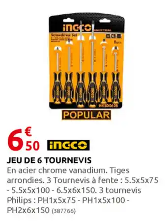 Rural Master Jeu de 6 Tournevis offre