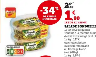 U Express BONDUELLE SALADE offre
