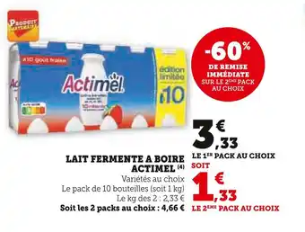 U Express ACTIMEL LAIT FERMENTE A BOIRE offre