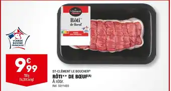 ALDI ST-CLÉMENT LE BOUCHER RÔT DE BŒUF offre