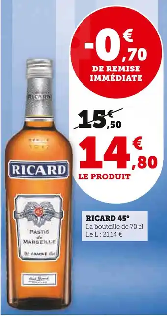 U Express RICARD 45° offre