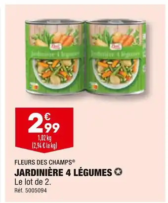 ALDI FLEURS DES CHAMPS JARDINIÈRE 4 LÉGUMES offre