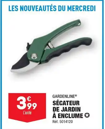 ALDI GARDENLINE SÉCATEUR DE JARDIN À ENCLUME offre