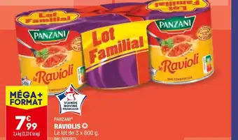 ALDI PANZANI RAVIOLIS offre
