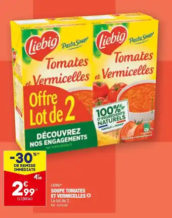 ALDI LIEBIG SOUPE TOMATES ET VERMICELLES offre