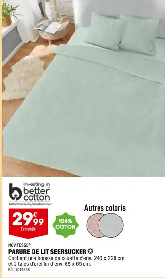 ALDI NOVITESSE PARURE DE LIT SEERSUCKER offre