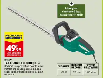 ALDI FERREX TAILLE-HAIE ÉLECTRIQUE offre