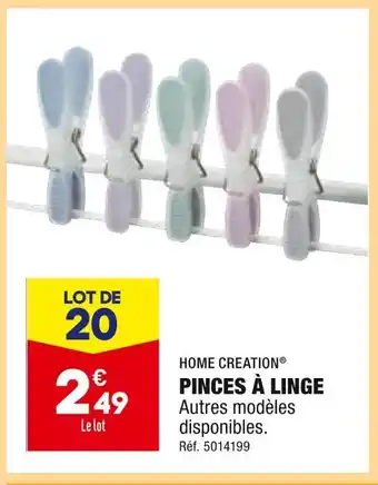 ALDI HOME CREATION PINCES À LINGE offre